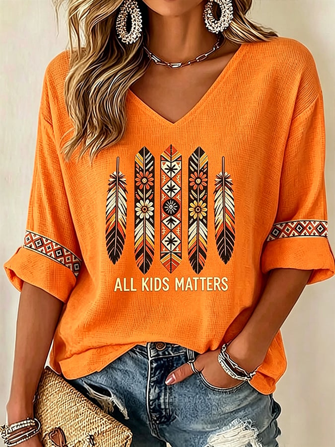 Women's Orange Shirt DayPrinting  T-shirt