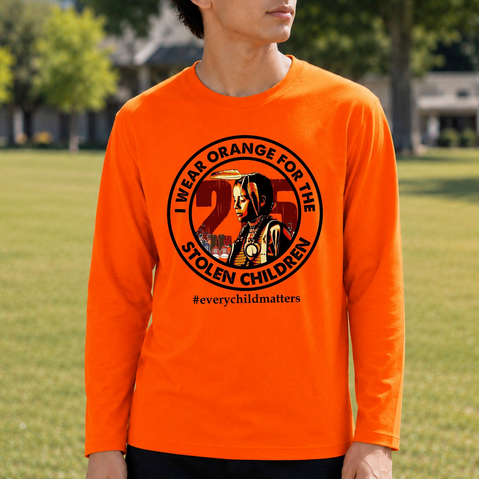 Every Child Matters I Wear Orange For The 215 Stolen Children Circle For Orange Day Unisex T-shirt/Hoodie/Sweatshirt