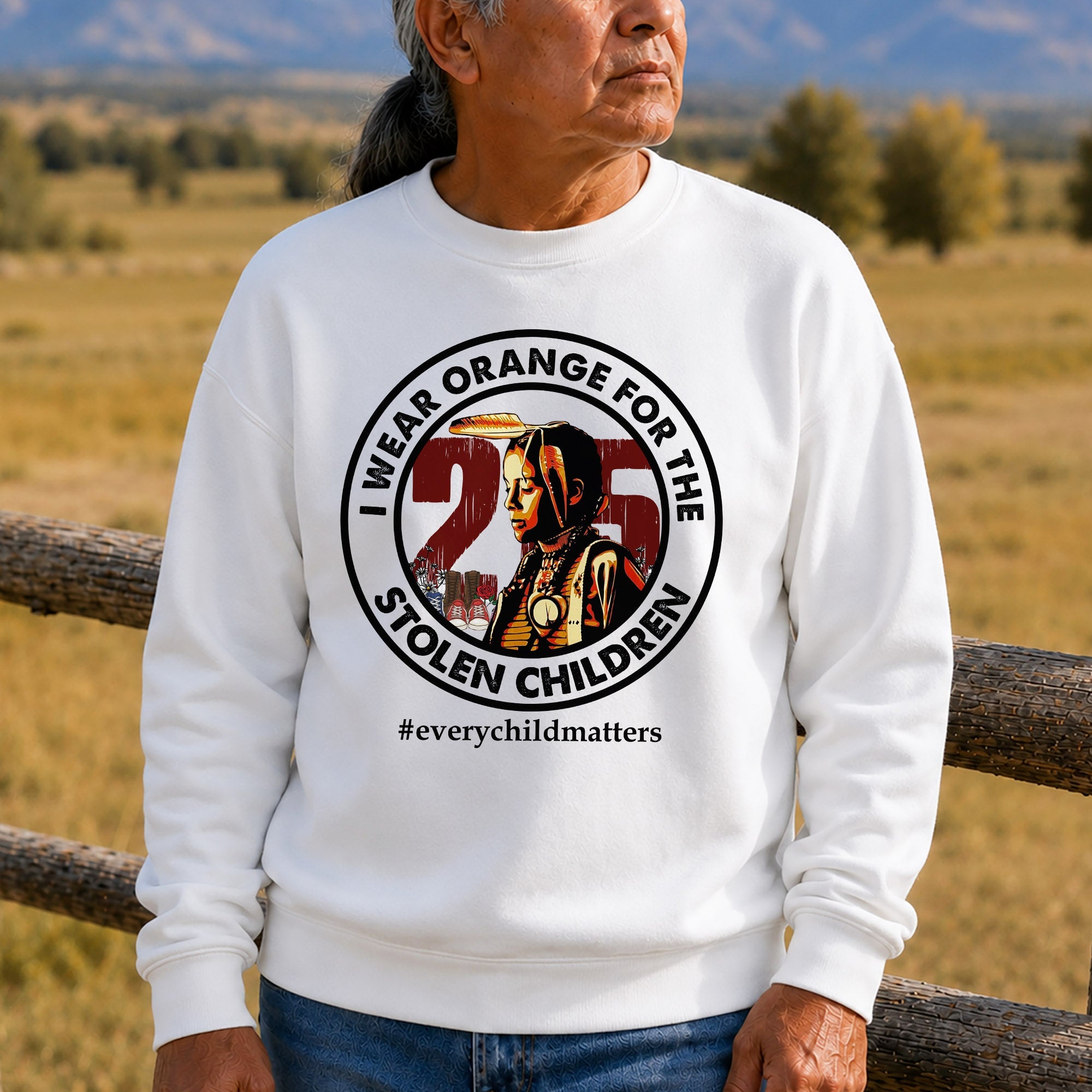 Every Child Matters I Wear Orange For The 215 Stolen Children Circle For Orange Day Unisex T-shirt/Hoodie/Sweatshirt