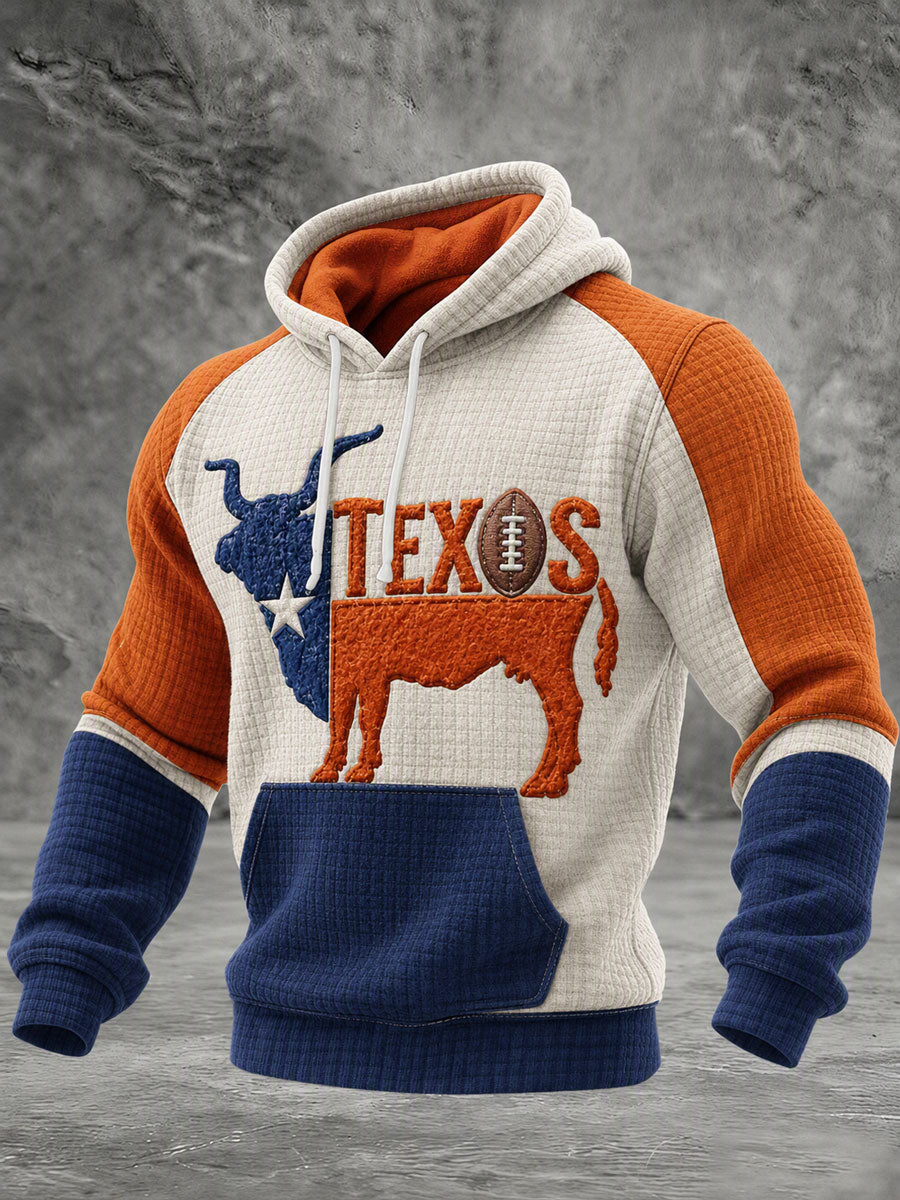 Men's Football Printed Casual Hoodie