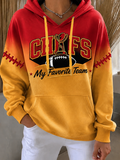 Women'S Football Print Casual Sweatshirt