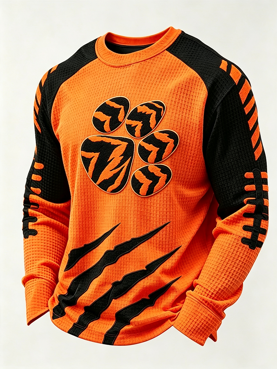 Men'S Football Printed Waffle T-Shirt