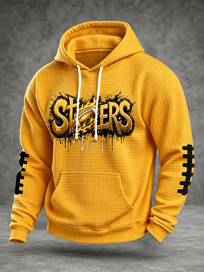 Men'S Football Printed Casual Hoodie