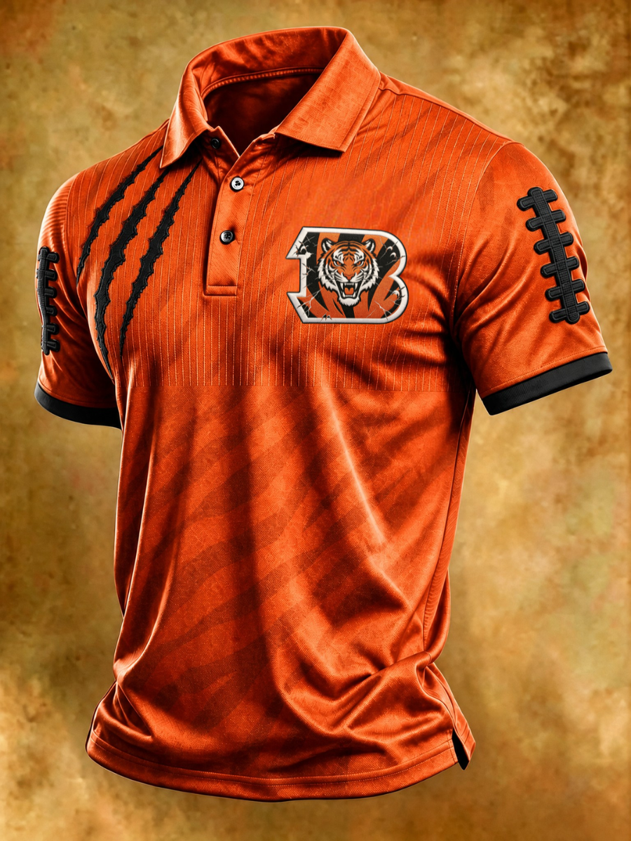 Men's Football Printed Polo Shirts