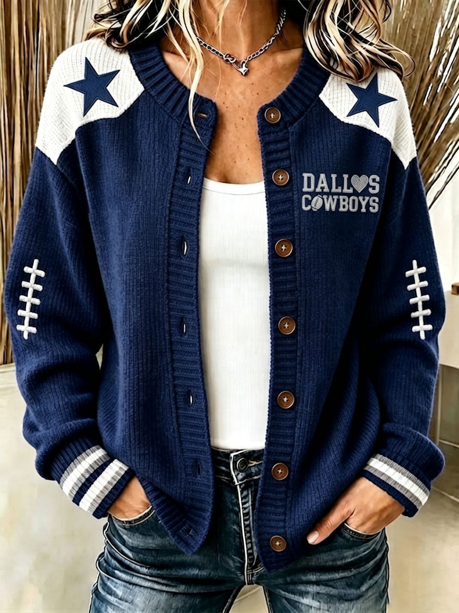 Ladies' Casual Football Fan Casual Cardigan