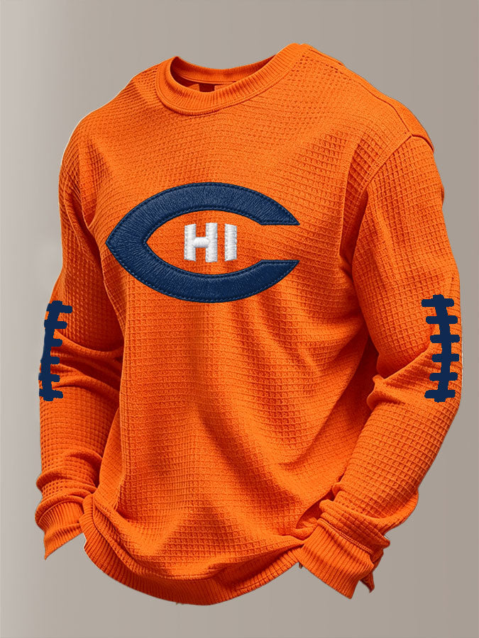 Men'S Football Printed Waffle T-Shirt