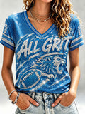 Women'S Football Print Short-Sleeve T-Shirt