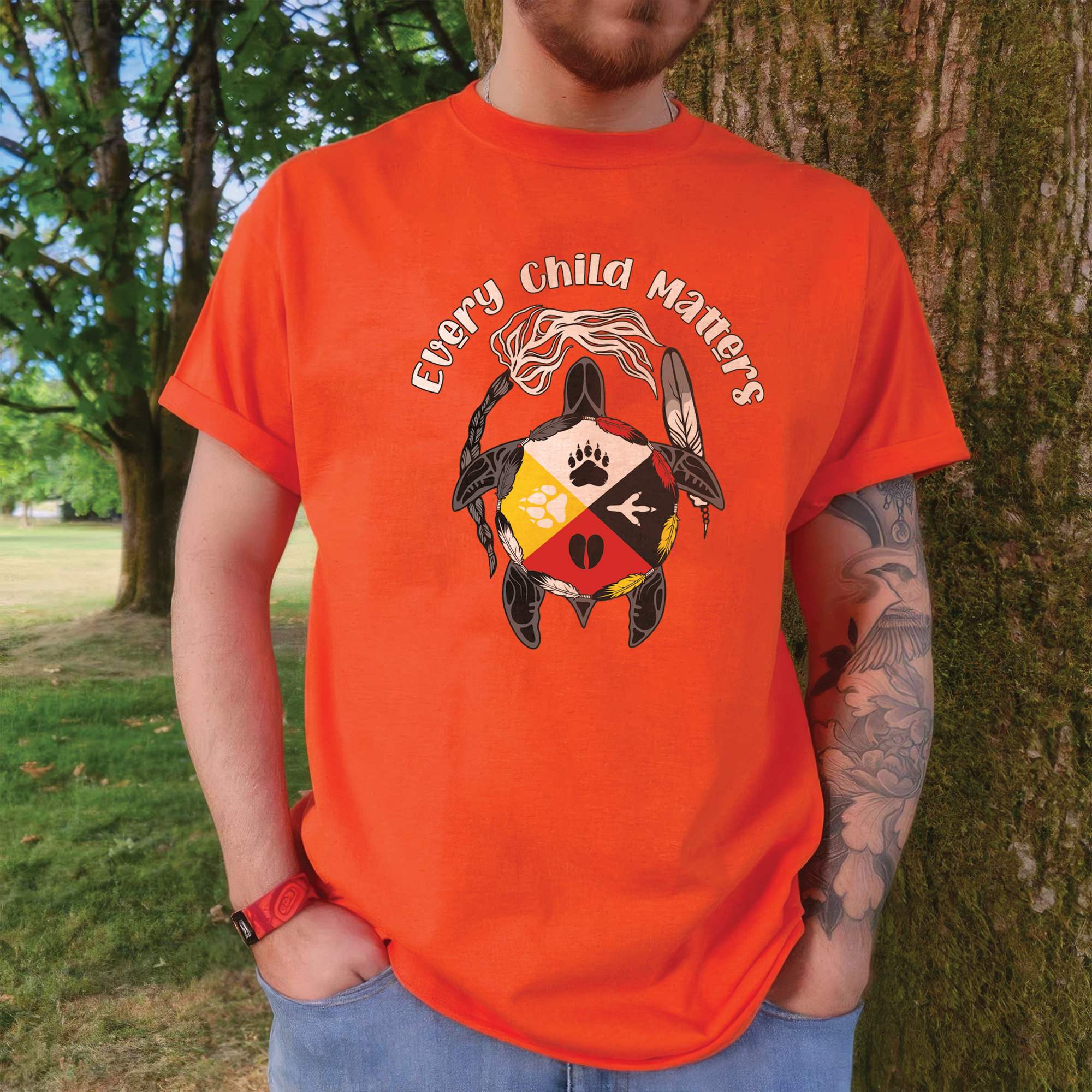 Sacred Circle of Healing – For Orange Shirt Day Unisex T-shirt/Hoodie/Sweatshirt 143
