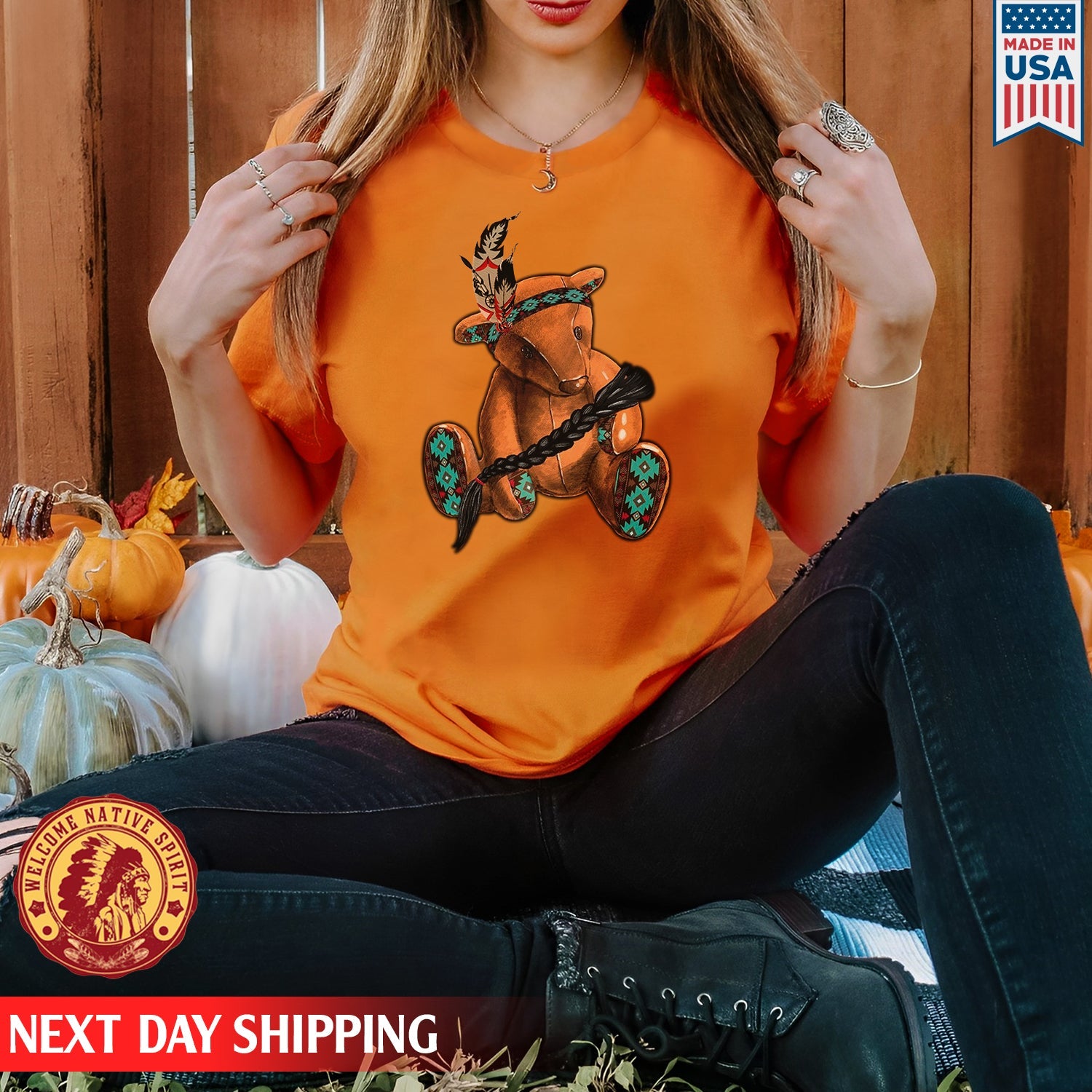 Every Child Matters Orange Bear Indigenous Unisex T-shirt/Hoodie/Sweatshirt