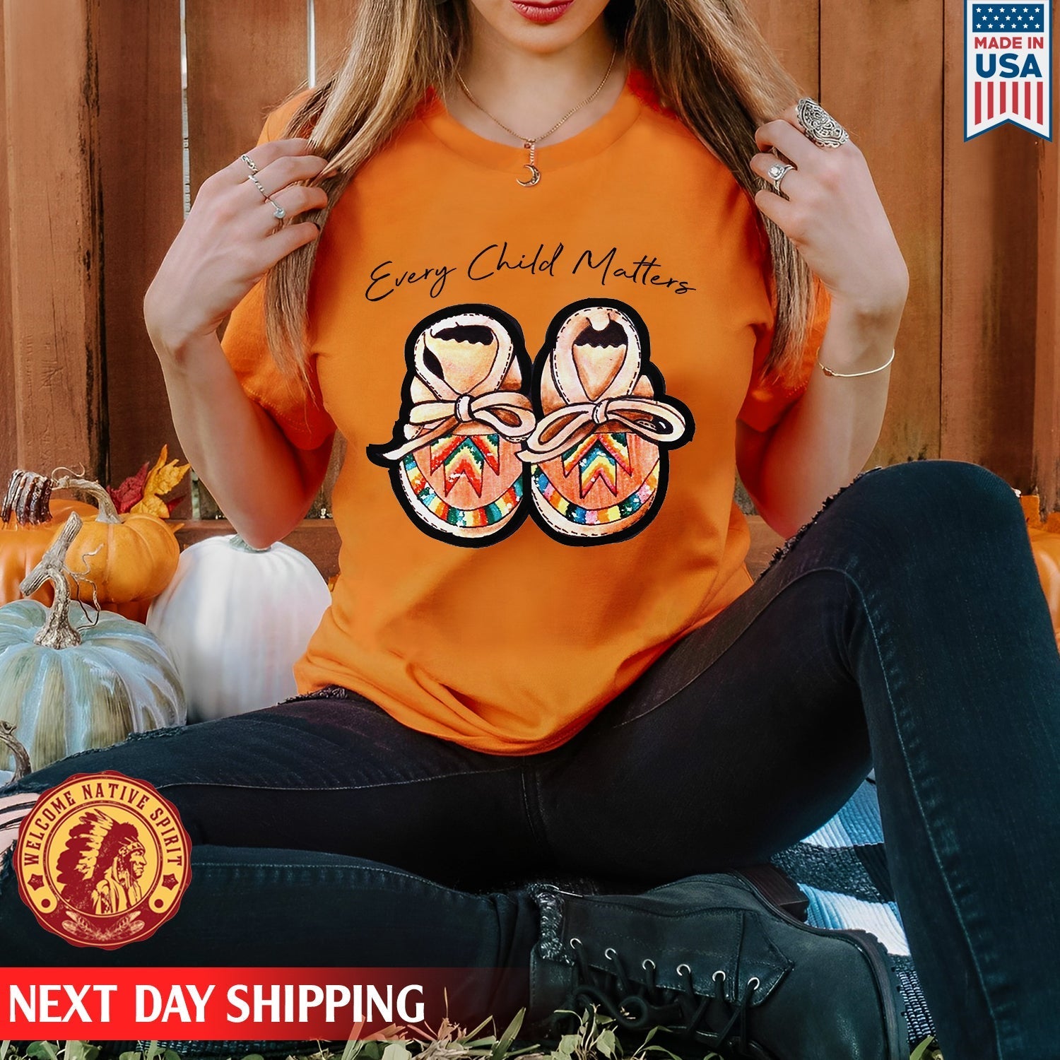 Every Child Matters Shoes Indigenous Orange Shirt Day Unisex T-shirt/Hoodie/Sweatshirt