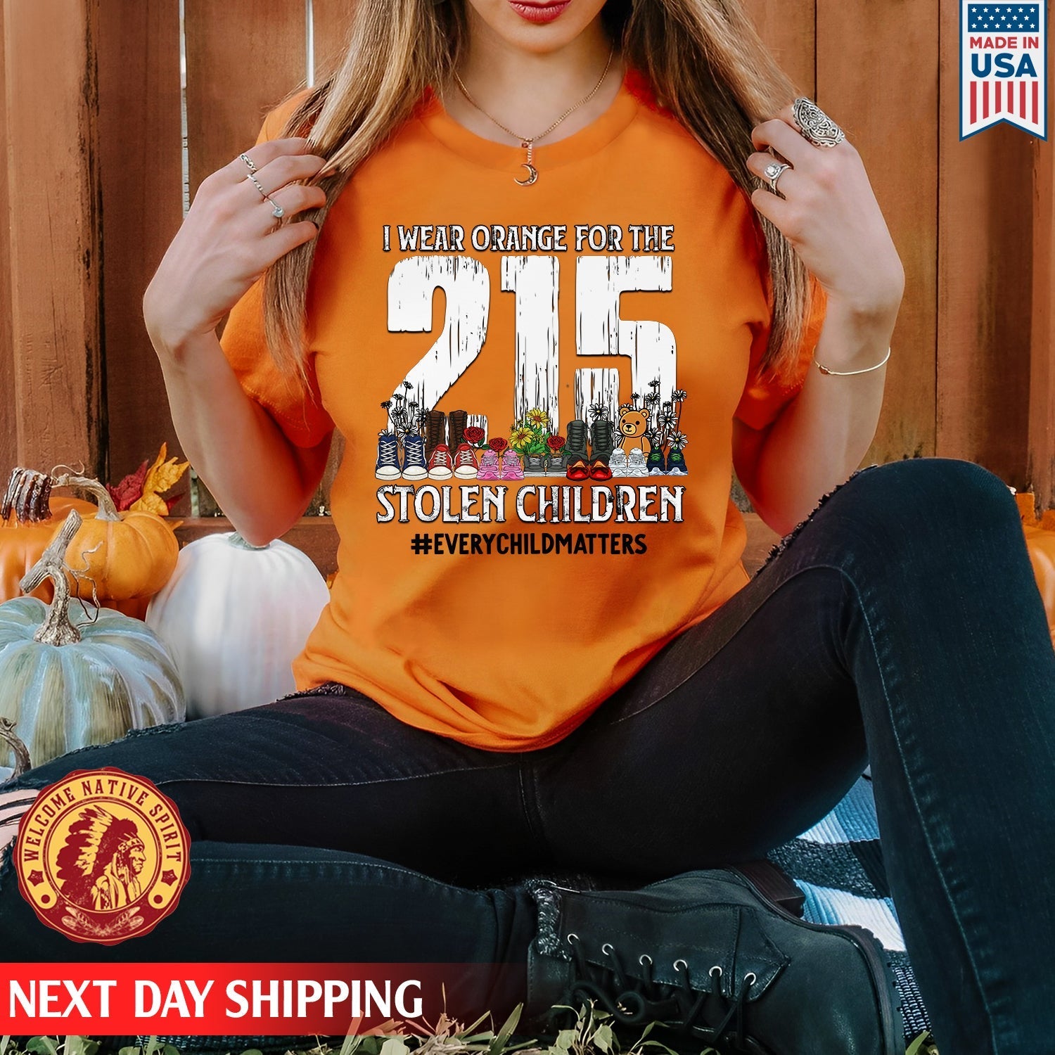 Every Child Matters I Wear Orange For The 215 Stolen Children For Orange Day Unisex T-shirt/Hoodie/Sweatshirt