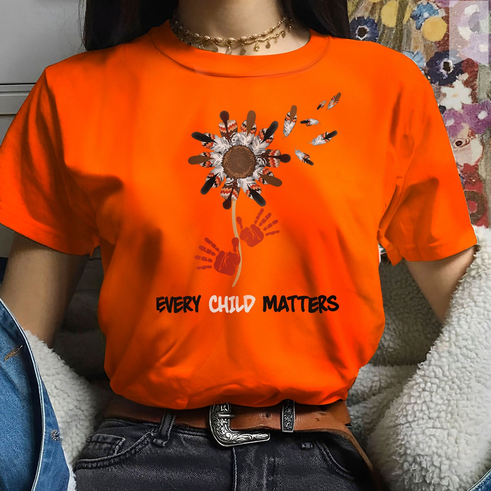 Every Child Matter Native Feathered Spirit Native American Unisex T-shirt/Hoodie/Sweatshirt