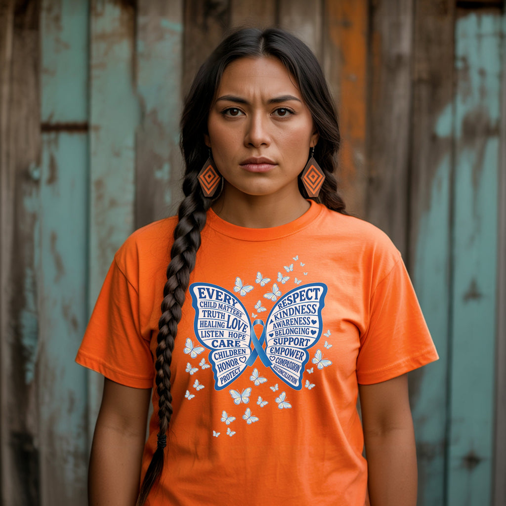 Every Child Matters Orange Shirt – Butterfly Truth Healing Awareness Unisex T-shirt/Hoodie/Sweatshirt
