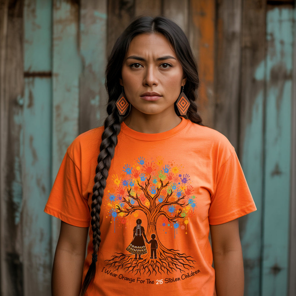 Remember the 215 Orange Shirt – Every Child Matters Indigenous Memorial Unisex T-shirt/Hoodie/Sweatshirt
