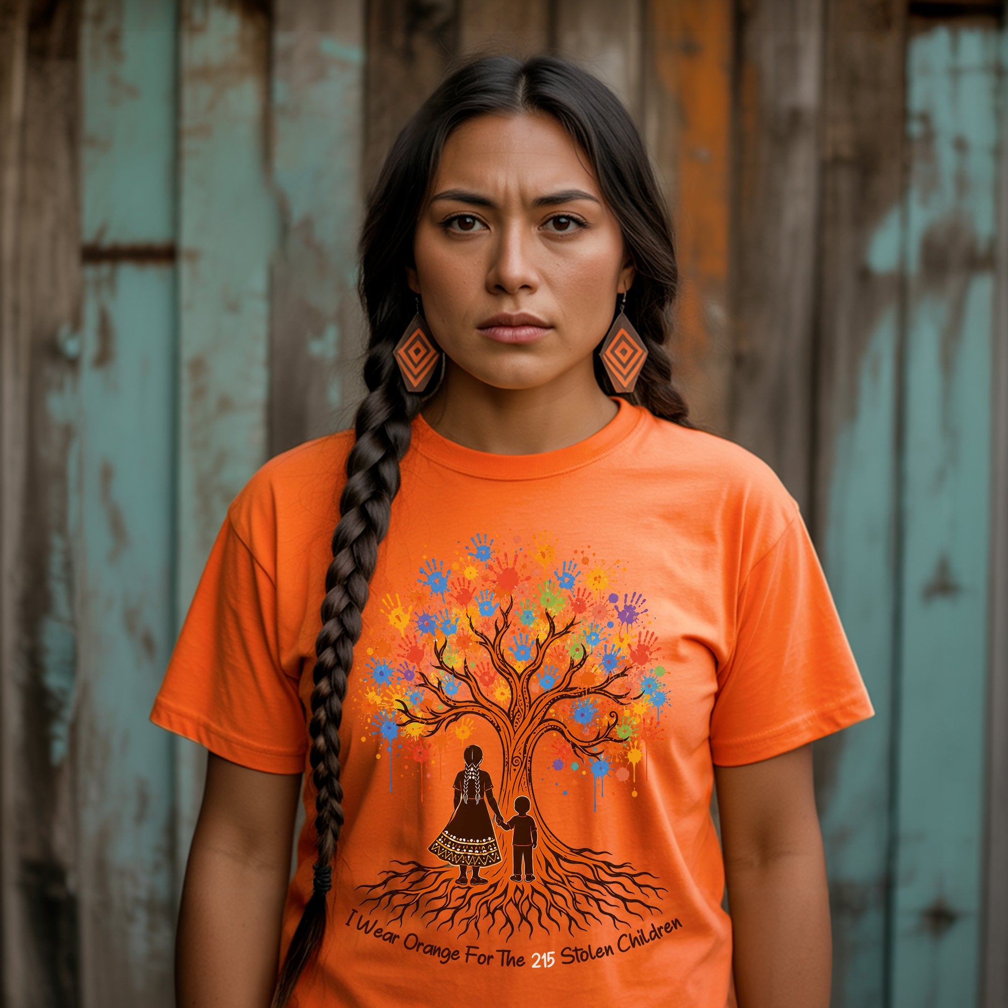 Remember the 215 Orange Shirt – Every Child Matters Indigenous Memorial Unisex T-shirt/Hoodie/Sweatshirt