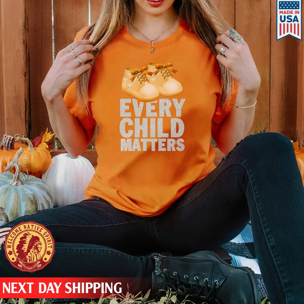 Every Child Matters Shoes Orange For Orange Shirt Day Unisex T-shirt/Hoodie/Sweatshirt