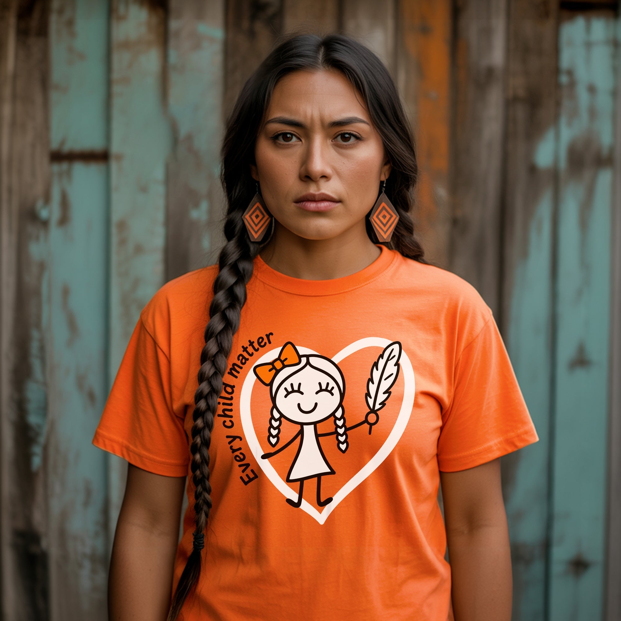 Every Child Matters Orange Shirt Day – Indigenous Child & Feather Awareness Unisex T-shirt/Hoodie/Sweatshirt