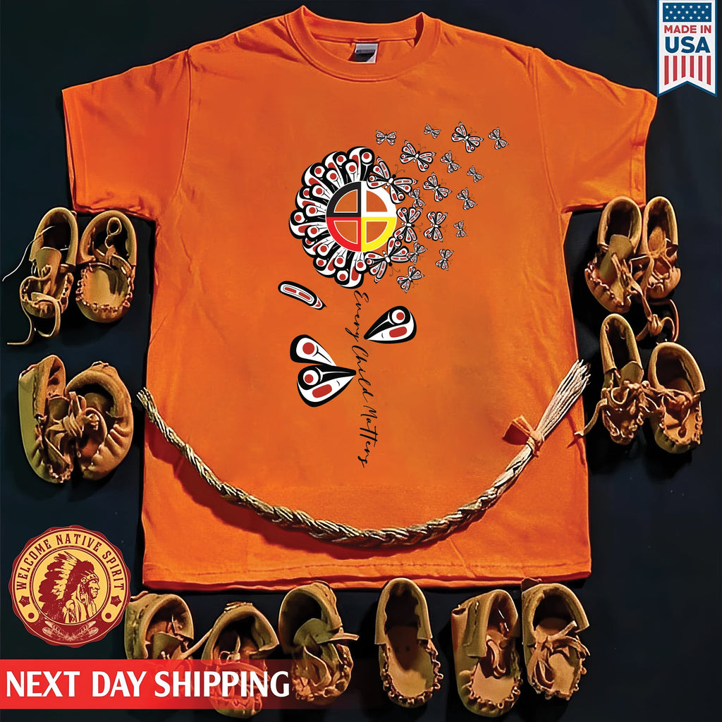 Every Child Matters – Native American Medicine Wheel Butterfly Remembrance Unisex T-shirt/Hoodie/Sweatshirt