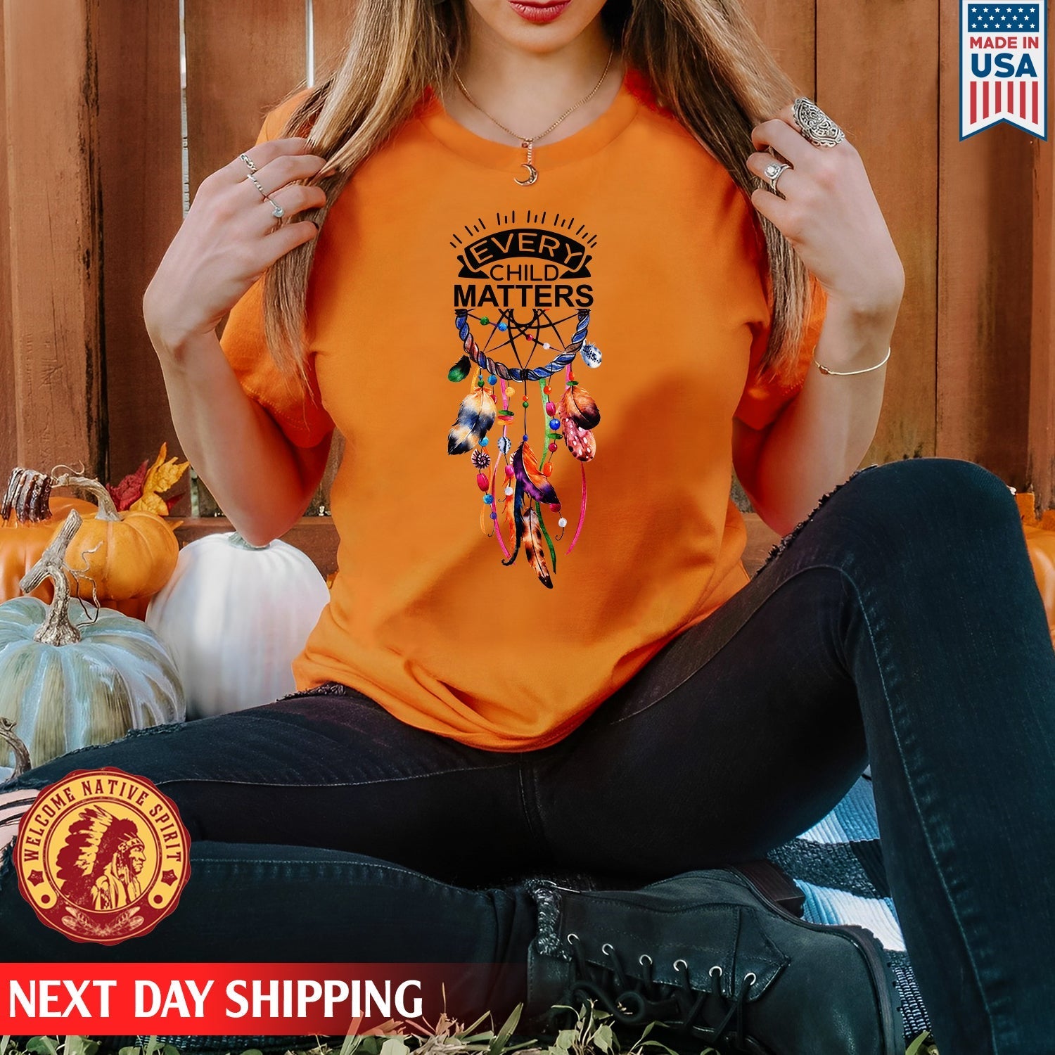 Every Child Matters Dreamcatcher Orange Shirt Day Unisex T-shirt/Hoodie/Sweatshirt