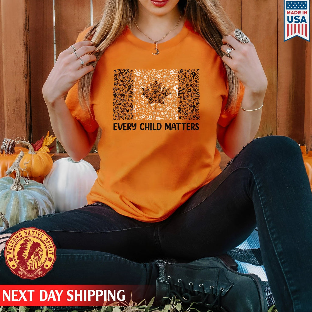 Every Child Matters Canada Flag For Orange Day Unisex T-shirt/Hoodie/Sweatshirt