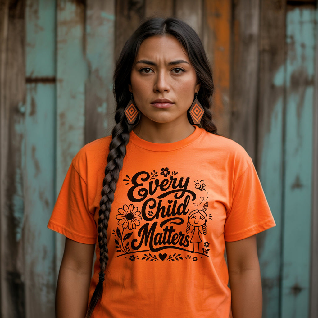 Every Child Matters Native Orange Shirt – Indigenous Children Awareness Floral Graphic Unisex T-shirt/Hoodie/Sweatshirt