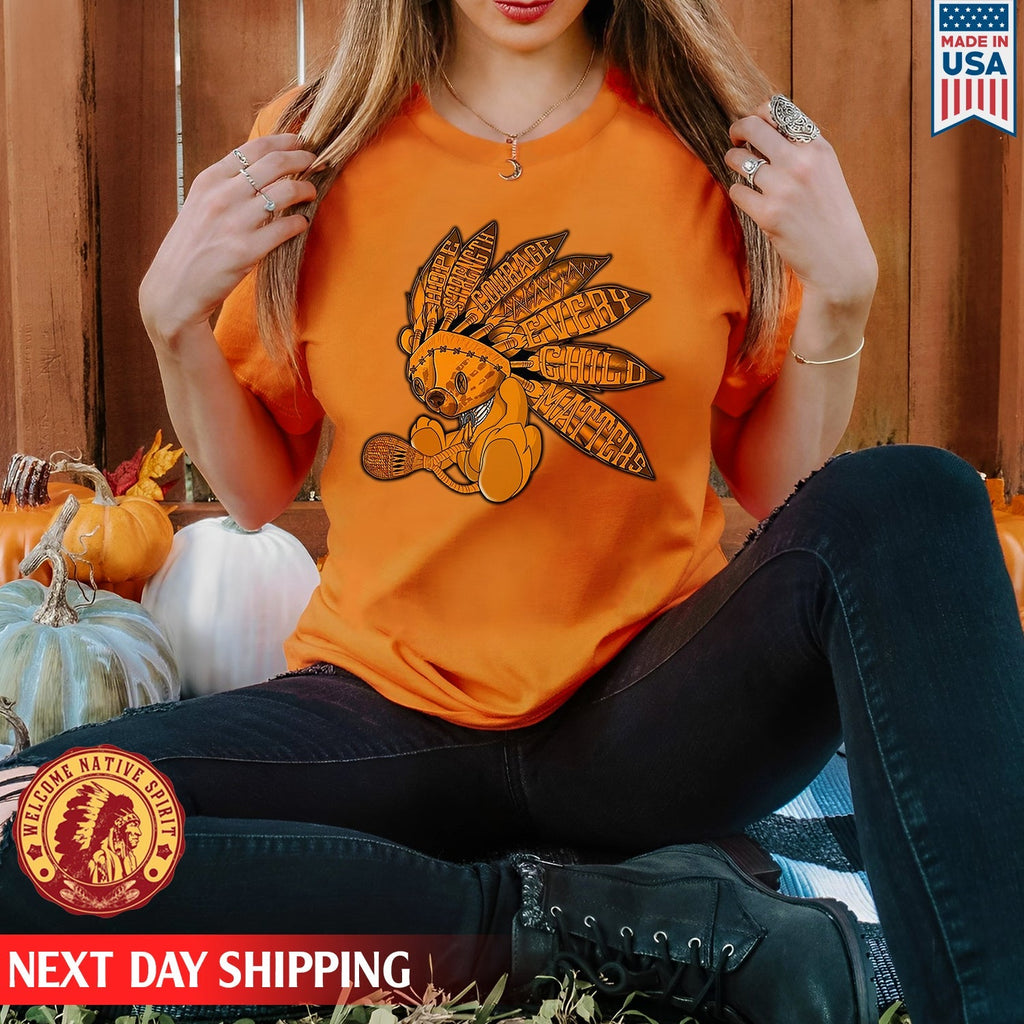 Every Child Matters Feather Indigenous Orange Shirt Day Unisex T-shirt/Hoodie/Sweatshirt