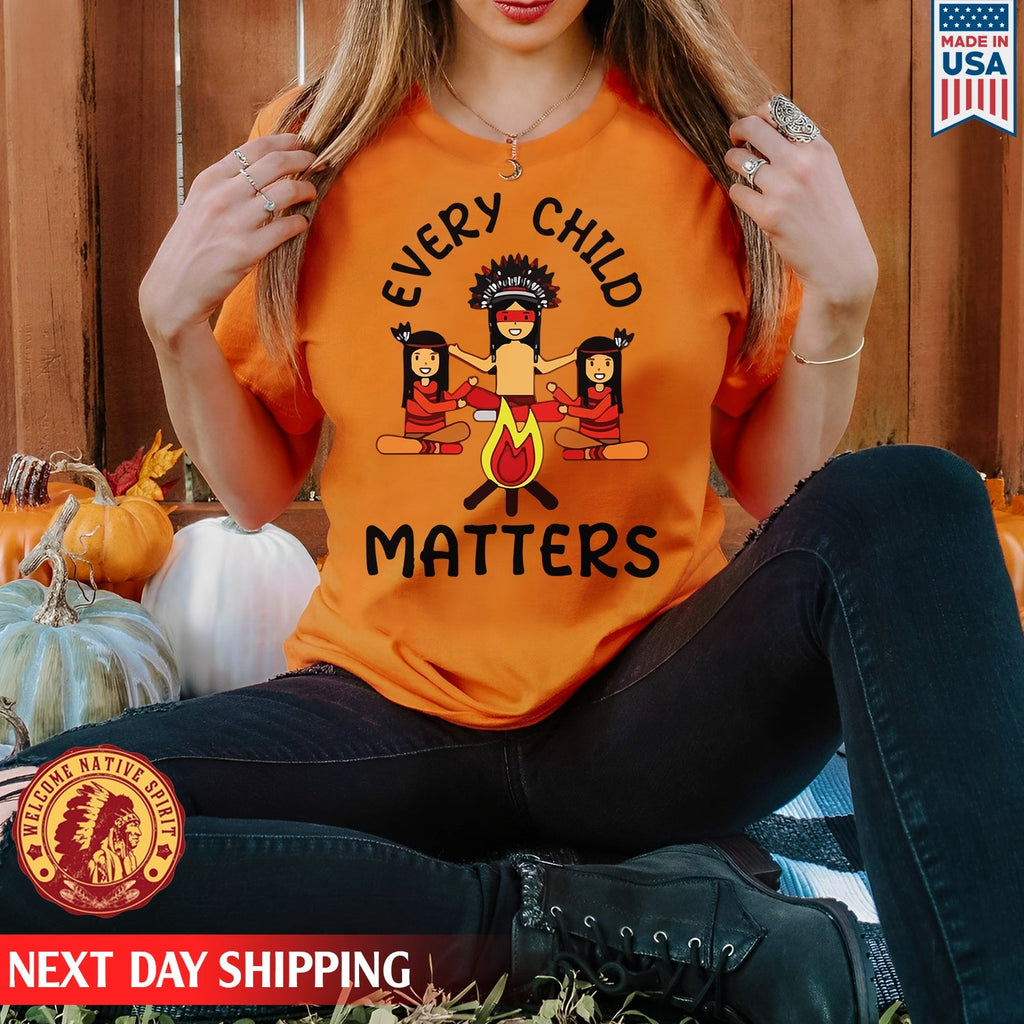 Every Child Matters Indigenous Awareness Children Together Orange Shirt Day Unisex T-shirt/Hoodie/Sweatshirt