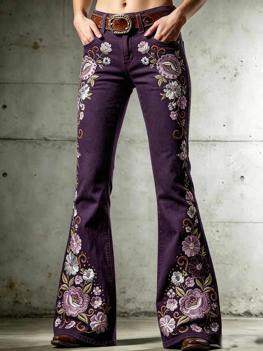 Ladies' Western Style Daily Casual Denim Pants