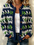 Women's American football knit cardigan