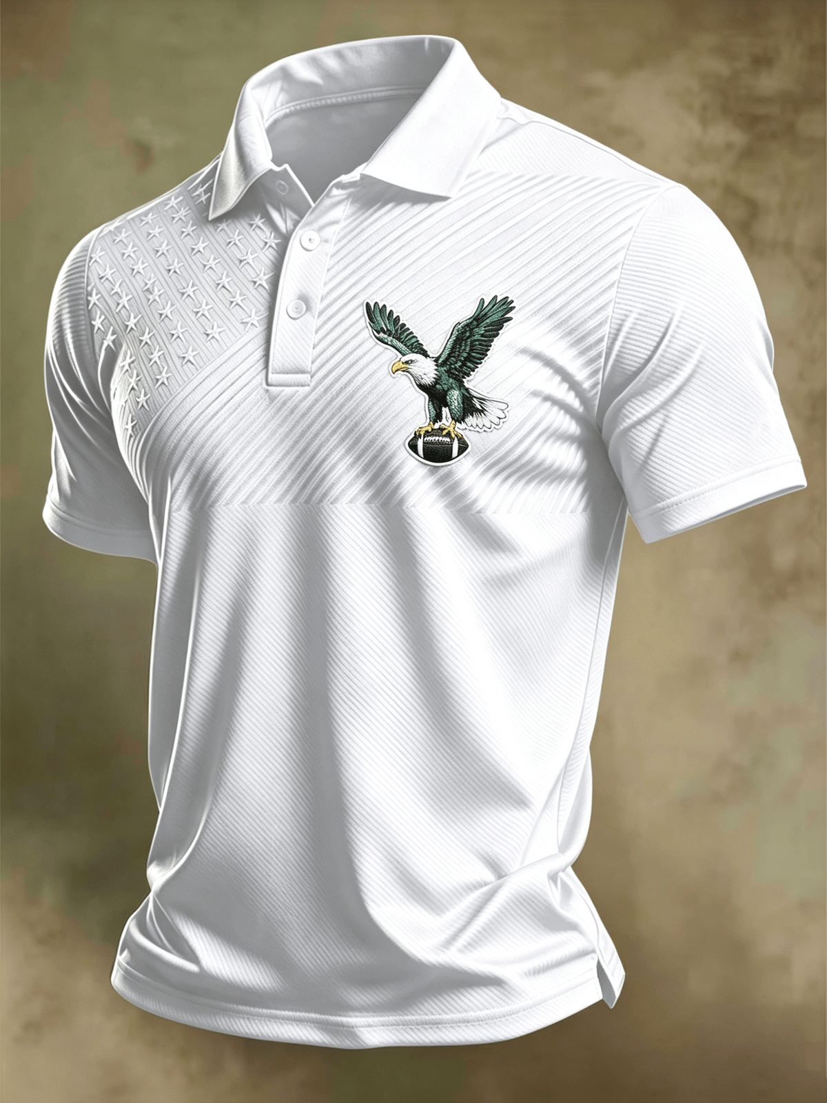 Men'S Football Casual Printed Polo Shirt