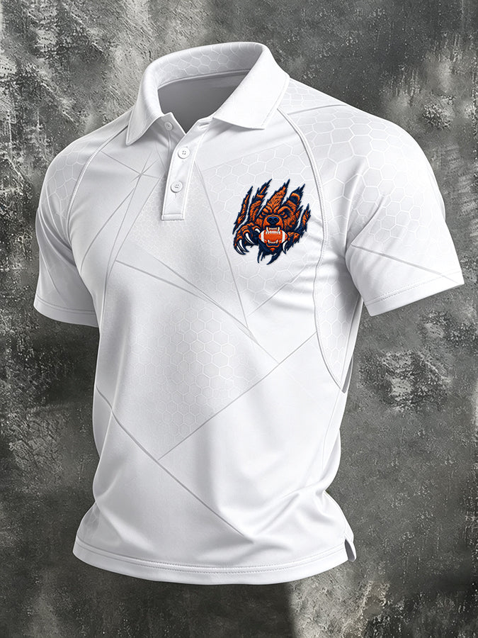 Men'S Retro Football Polo Shirt