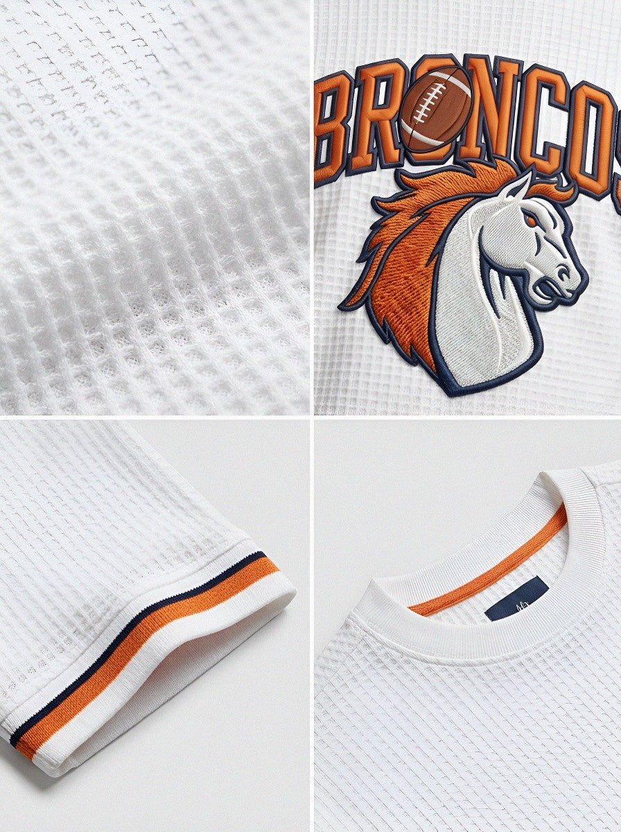 Unisex Denver Broncos Football Horse Logo Printed T-shirt