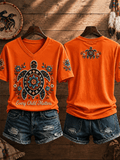 ❤️Buy 3 Get 20% Off❤️Women's  Retro Orange Shirt Day Print T-shirt