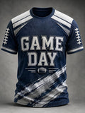 Men's Football Game Day Printed T-shirt