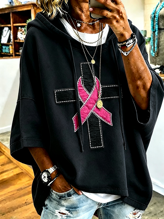 Women'S In October We Wear Pink  Print Hoodie