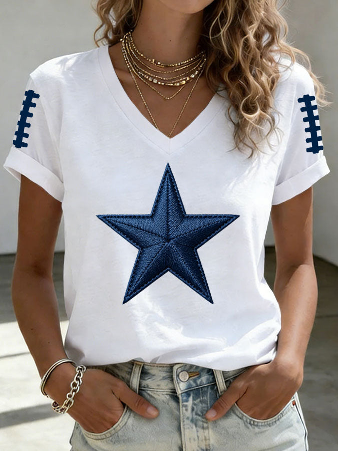Women'S Football Print Short-Sleeve T-Shirt