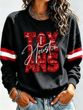 Ladies' Rugby Printed Round Neck T-Shirt
