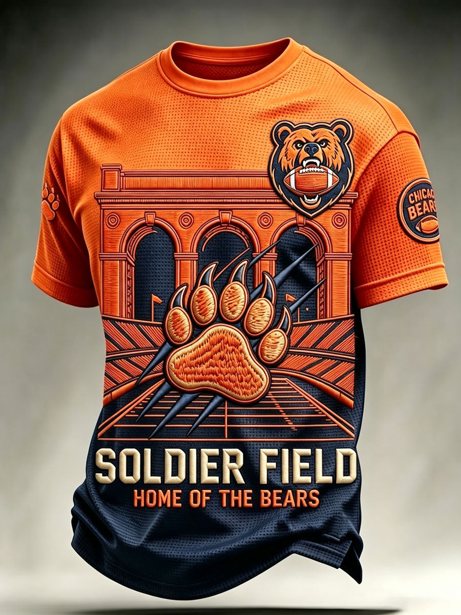 Men'S Football Fan Print Casual T-Shirt