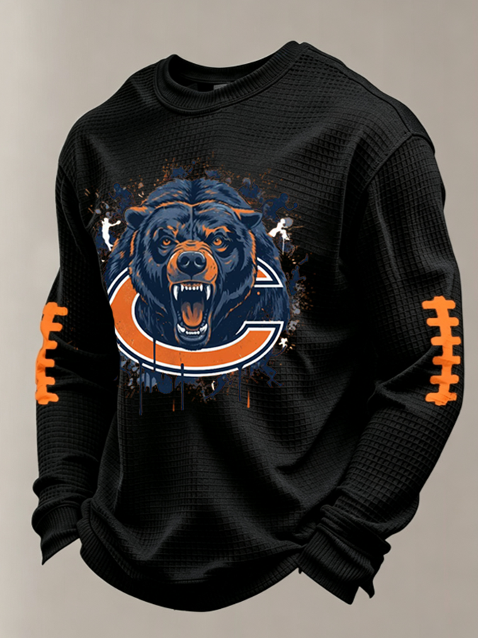 Men'S Football Printed Waffle T-Shirt
