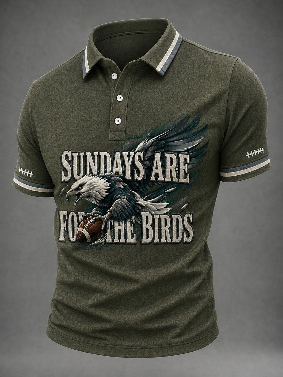 Men'S Football Fan Printed Polo Shirt