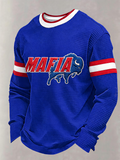 Men'S Football Fans Gameday Print Waffle Sweatshirt