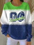 Women'S Football Print Casual Sweatshirt