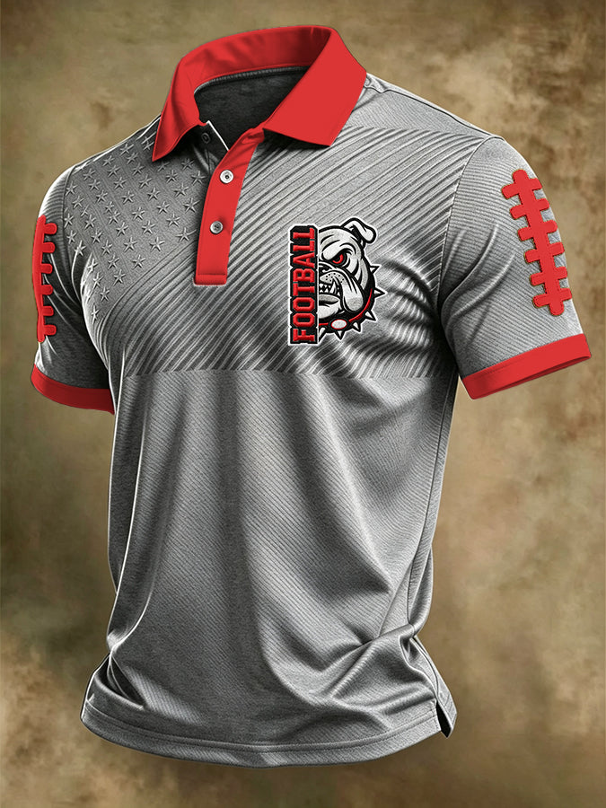 Men'S Rugby Collar Polo T-Shirt