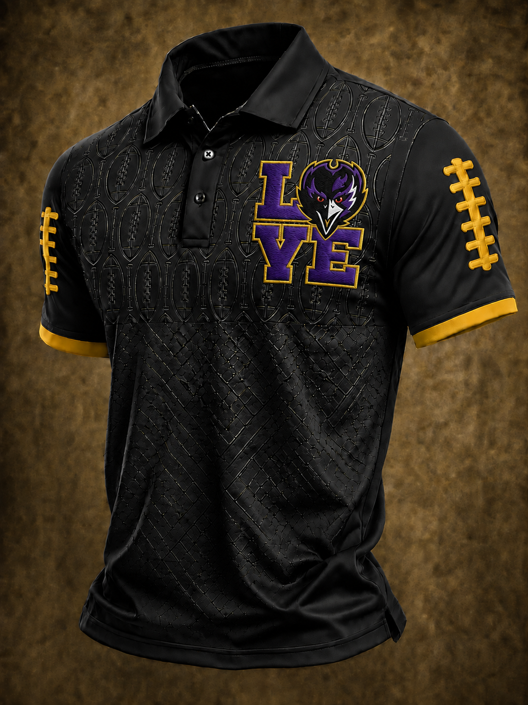 Men'S Retro Football Polo Shirt