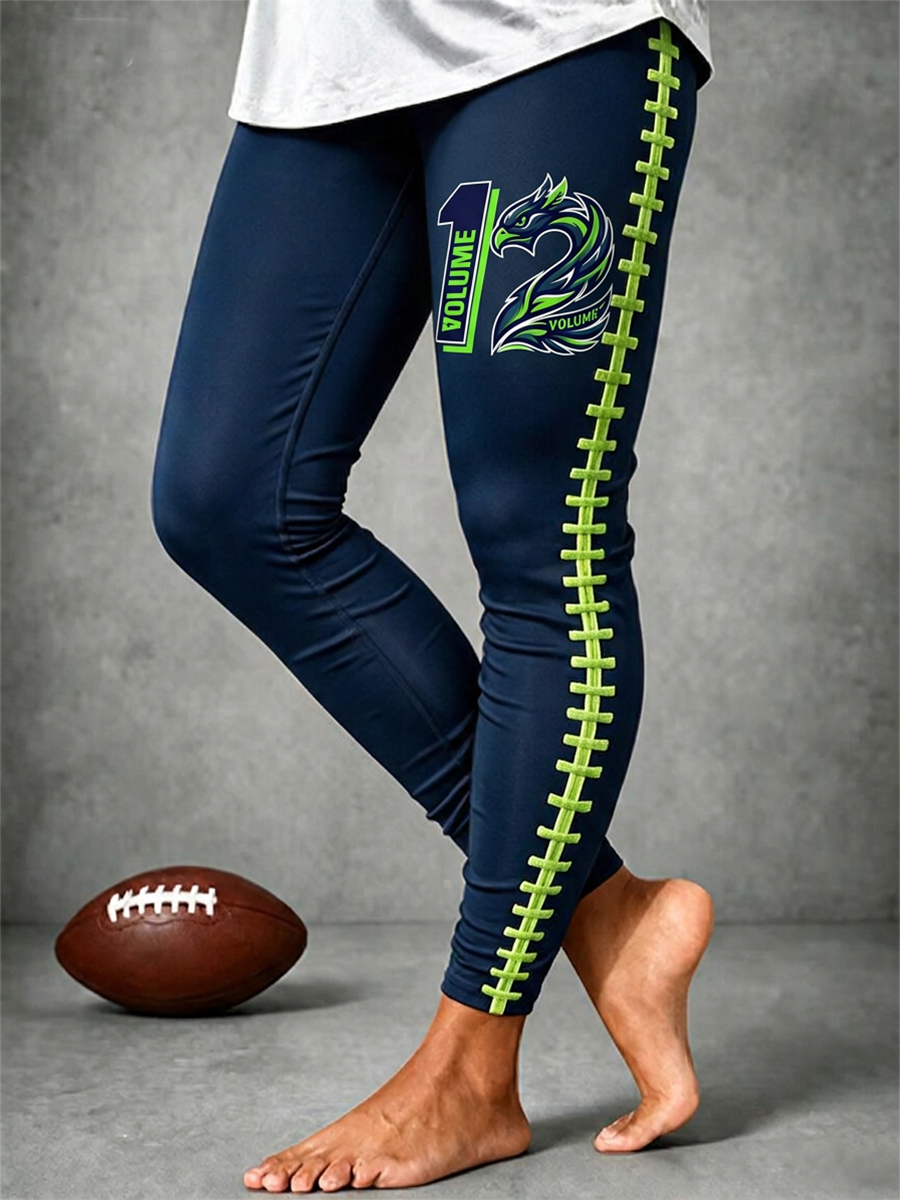 Women'S Rugby Enthusiast Printed Leggings