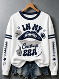 Women's Football Print Sweatshirt