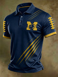 Men's Football Sports Casual Polo Shirt