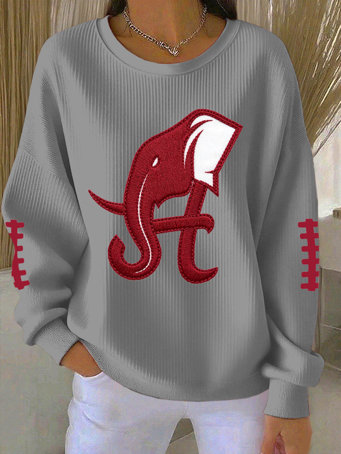 Women'S Football Print Casual Sweatshirt