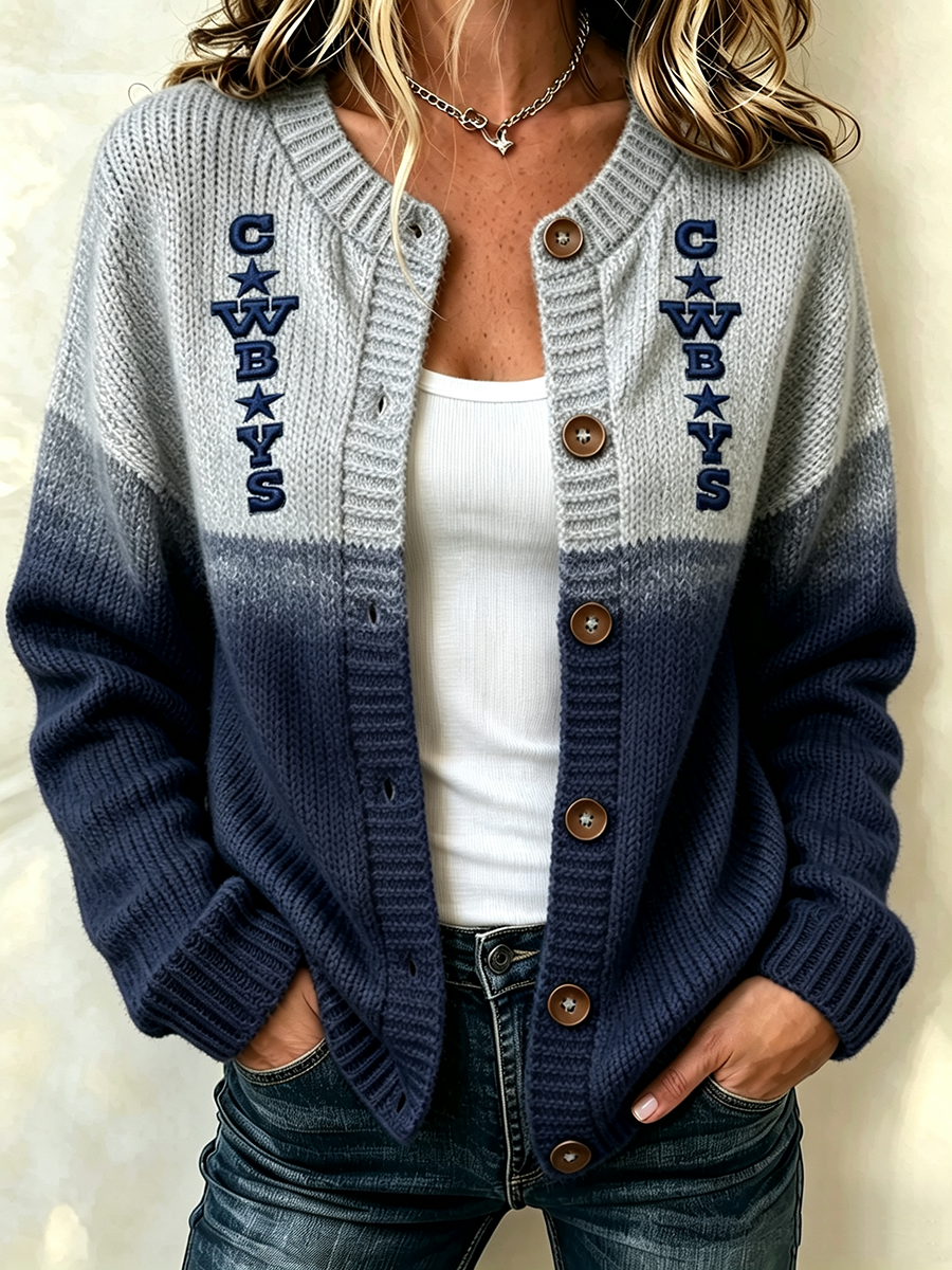 Women'S Football Print Waffle  Top