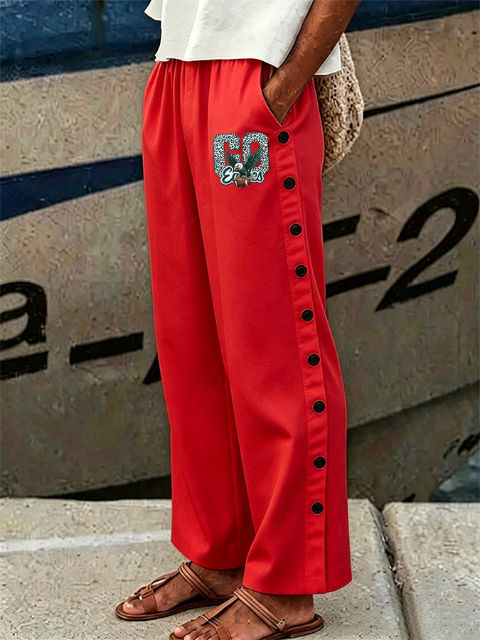 Women'S Football Cotton Linen Loose Pants